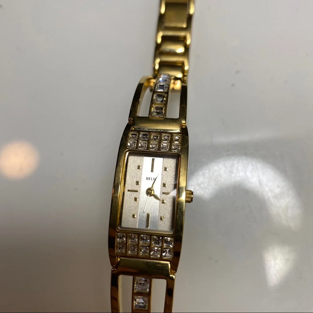 Relic gold‎ toned stainless steel watch